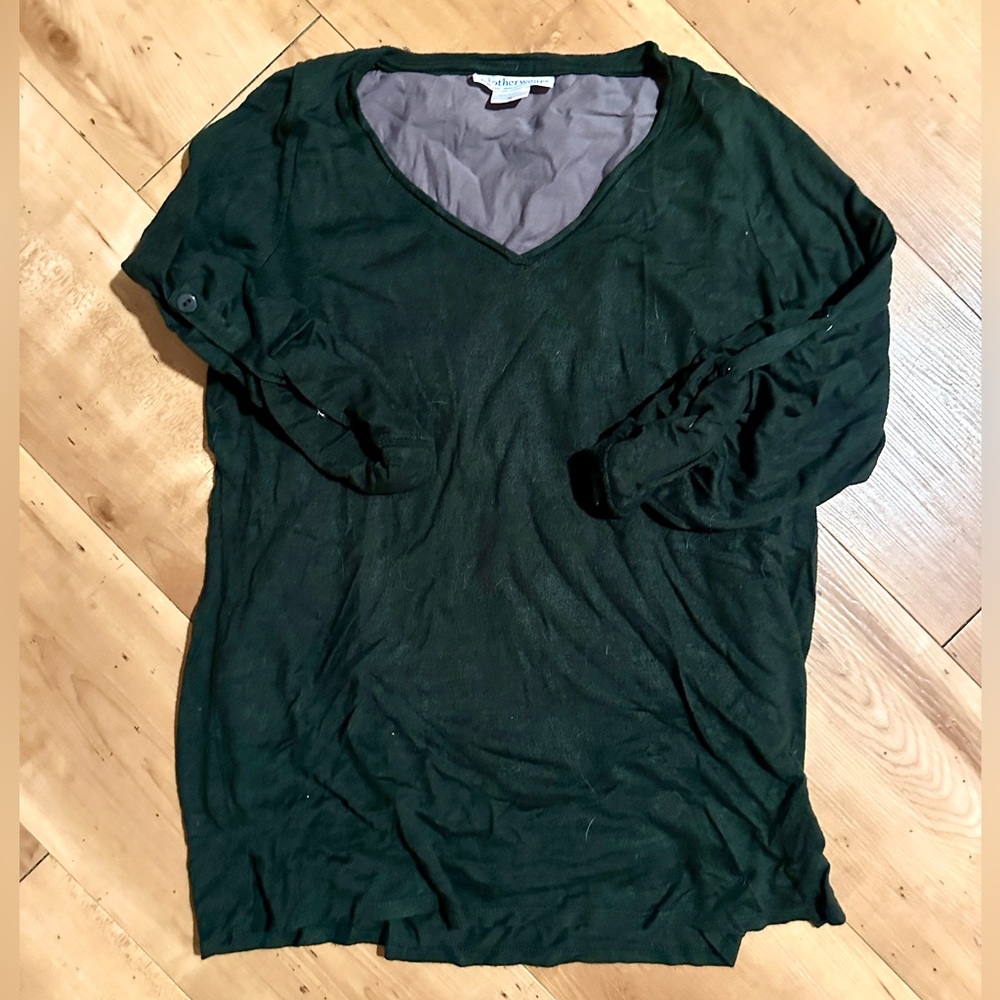 Motherhood brand Dark Green V-Neck Top